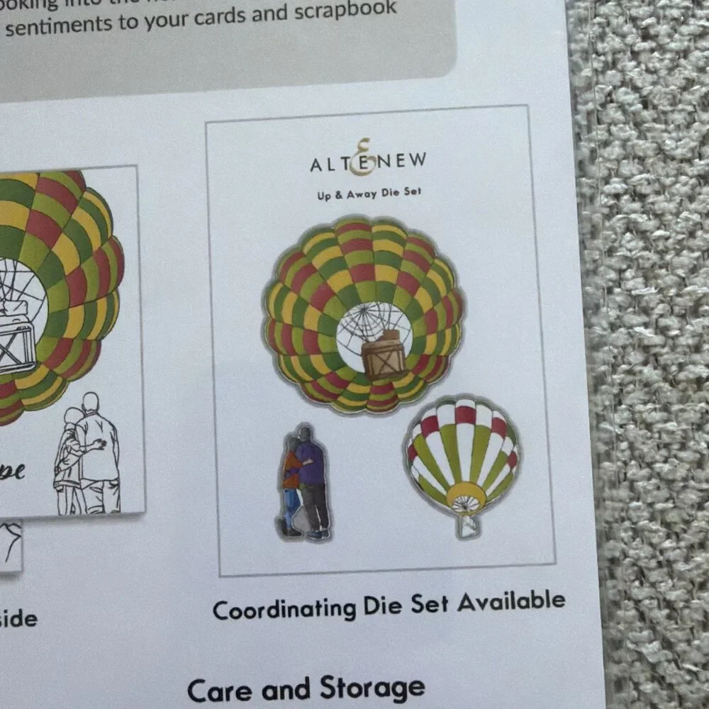 Altenew Up & Away Stamp and die set Couple hot air balloon soar come fly with me